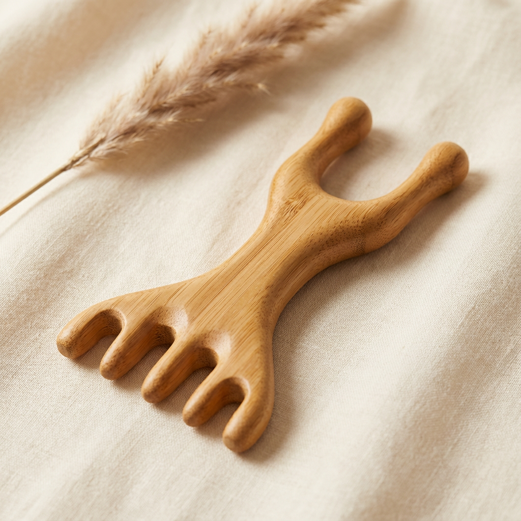 Wood Hair Massager